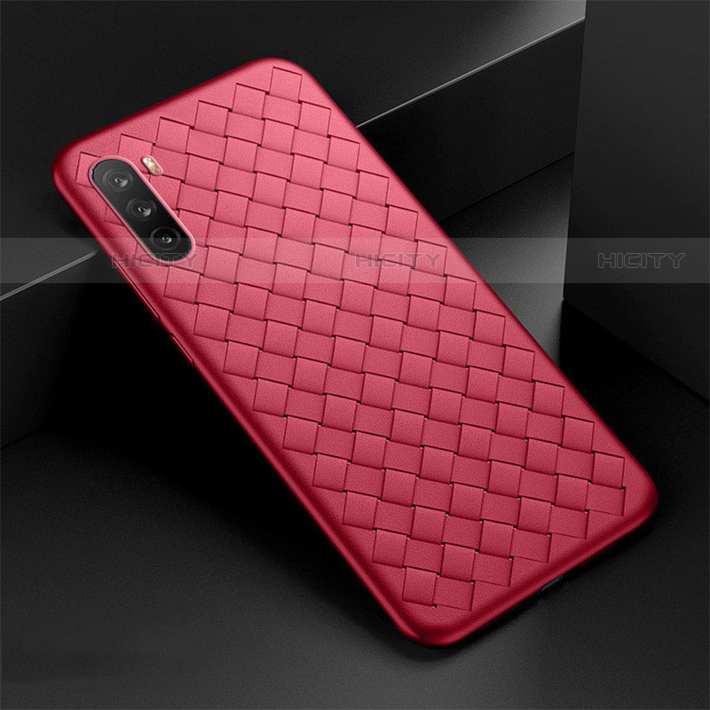 Silikon Hülle Handyhülle Gummi Schutzhülle Flexible Leder Tasche S01 für Huawei Mate 40 Lite 5G Rot