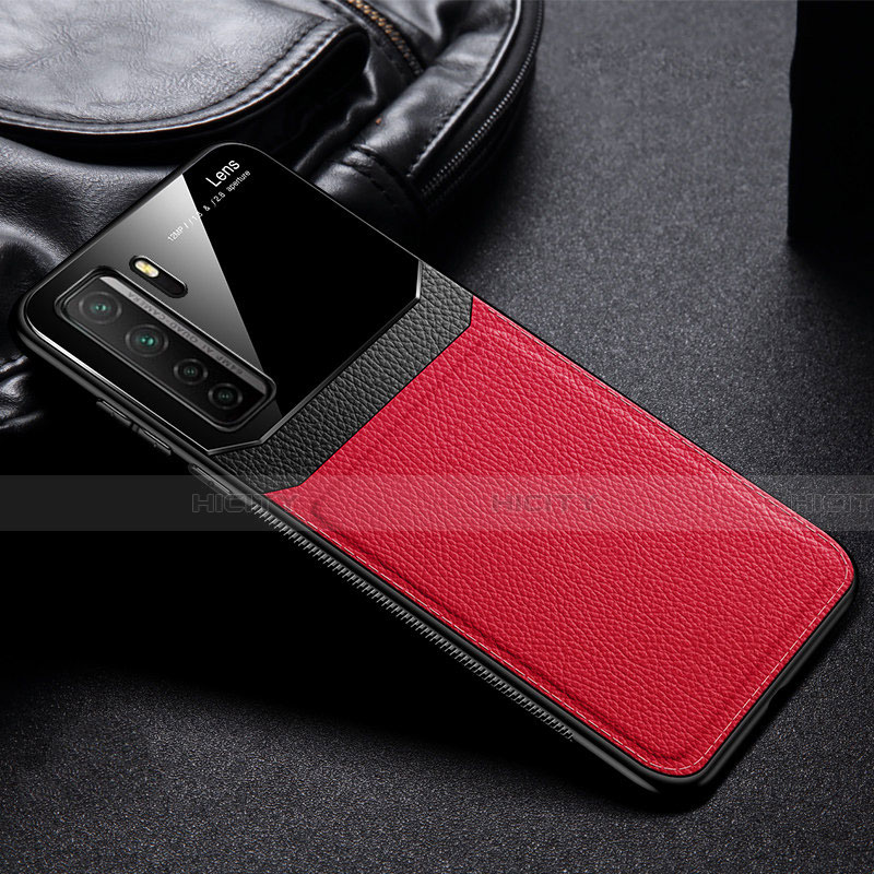 Silikon Hülle Handyhülle Gummi Schutzhülle Flexible Leder Tasche S01 für Huawei Nova 7 SE 5G Rot