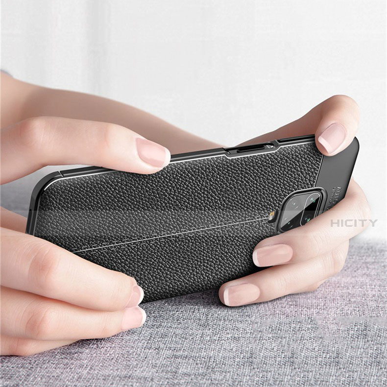 Silikon Hülle Handyhülle Gummi Schutzhülle Flexible Leder Tasche S01 für Xiaomi Redmi Note 9 Pro Max groß