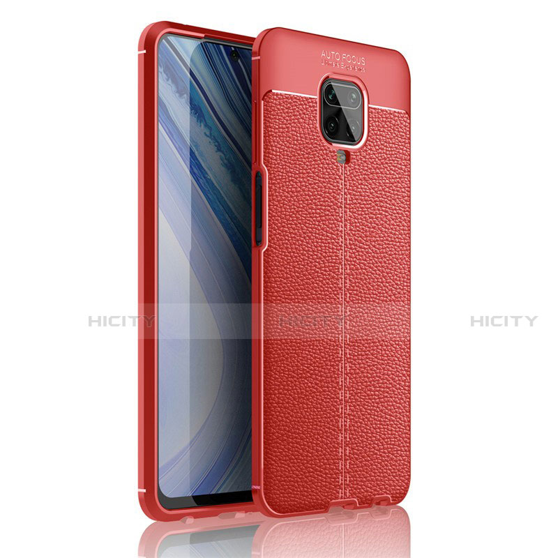 Silikon Hülle Handyhülle Gummi Schutzhülle Flexible Leder Tasche S01 für Xiaomi Redmi Note 9 Pro Rot