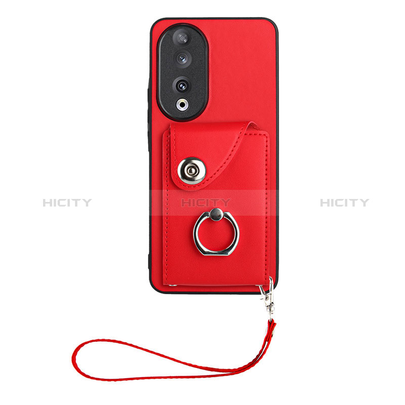 Silikon Hülle Handyhülle Gummi Schutzhülle Flexible Leder Tasche S01D für Huawei Honor 90 5G Rot