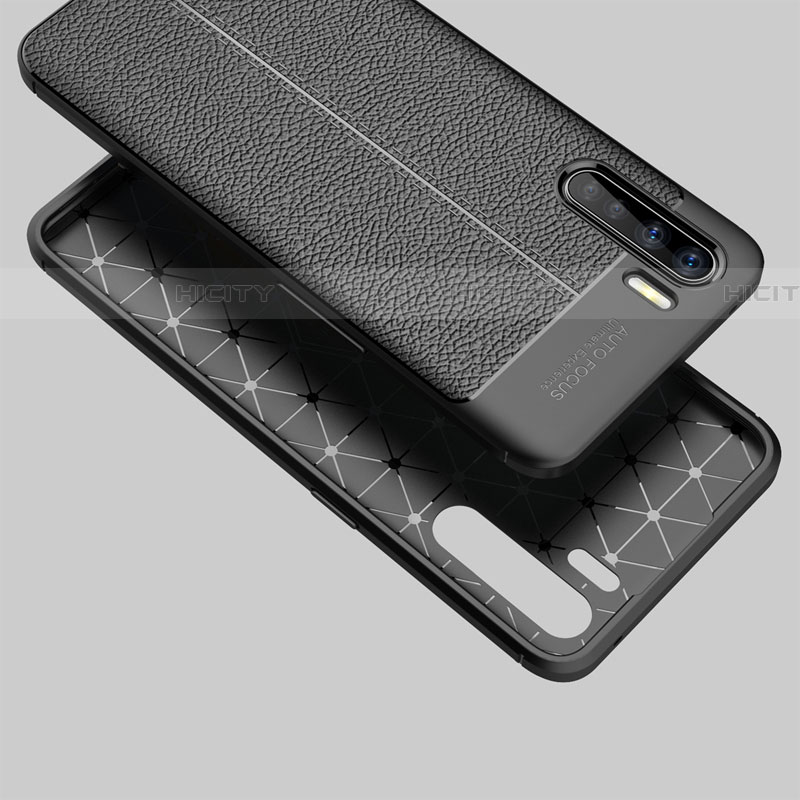 Silikon Hülle Handyhülle Gummi Schutzhülle Flexible Leder Tasche S02 für Oppo A91 groß