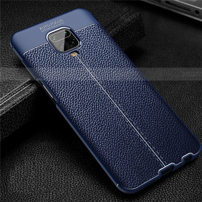 Silikon Hülle Handyhülle Gummi Schutzhülle Flexible Leder Tasche S02 für Xiaomi Redmi Note 9S Blau