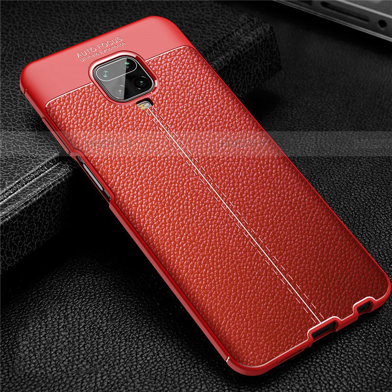 Silikon Hülle Handyhülle Gummi Schutzhülle Flexible Leder Tasche S02 für Xiaomi Redmi Note 9S Rot