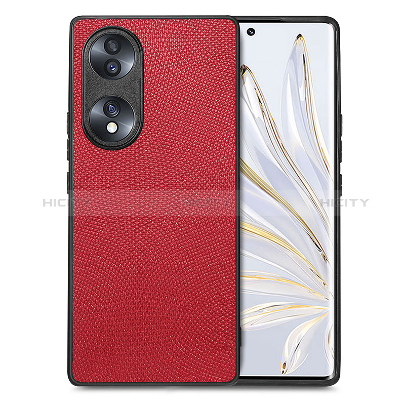 Silikon Hülle Handyhülle Gummi Schutzhülle Flexible Leder Tasche S02D für Huawei Honor 70 5G Rot