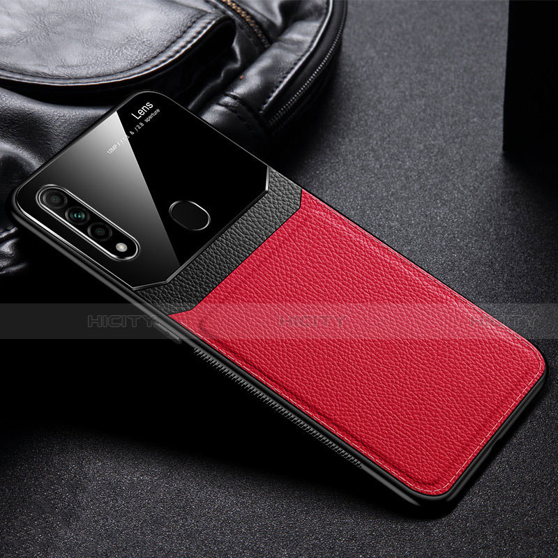 Silikon Hülle Handyhülle Gummi Schutzhülle Flexible Leder Tasche S03 für Oppo A31 Rot