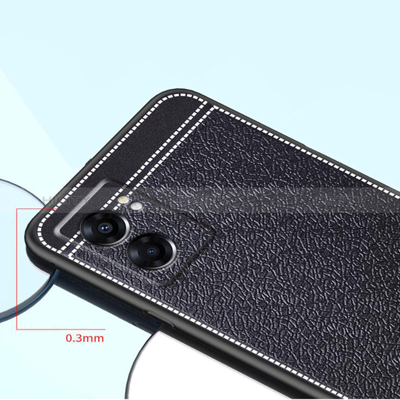 Silikon Hülle Handyhülle Gummi Schutzhülle Flexible Leder Tasche S03 für Oppo A57 5G groß