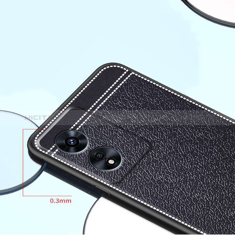 Silikon Hülle Handyhülle Gummi Schutzhülle Flexible Leder Tasche S03 für Oppo A58x 5G