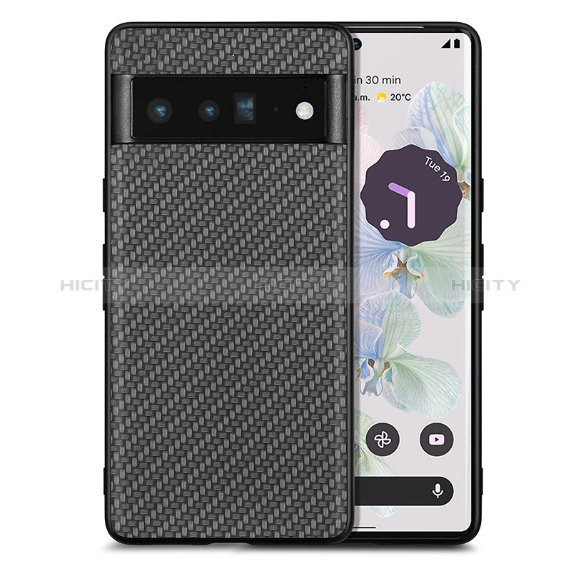 Silikon Hülle Handyhülle Gummi Schutzhülle Flexible Leder Tasche S03D für Google Pixel 6 Pro 5G groß