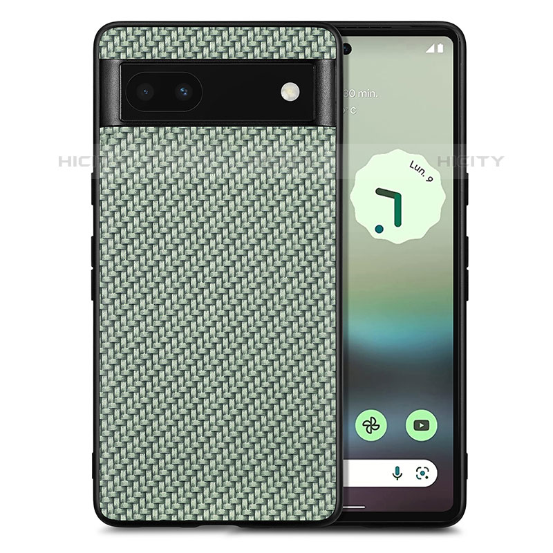 Silikon Hülle Handyhülle Gummi Schutzhülle Flexible Leder Tasche S03D für Google Pixel 6a 5G groß