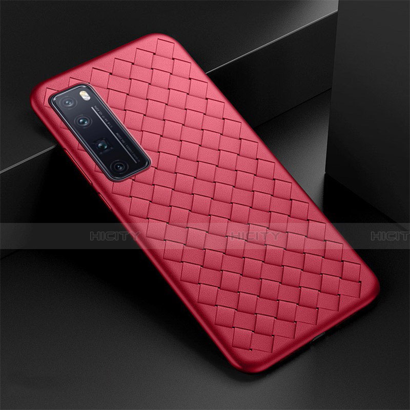 Silikon Hülle Handyhülle Gummi Schutzhülle Flexible Leder Tasche S04 für Huawei Nova 7 Pro 5G