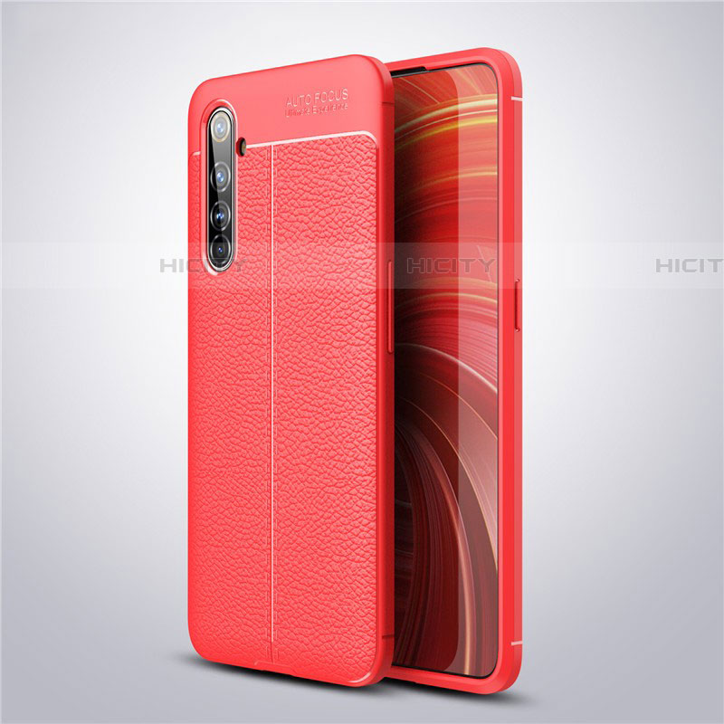 Silikon Hülle Handyhülle Gummi Schutzhülle Flexible Leder Tasche S04 für Realme X50 Pro 5G Rot