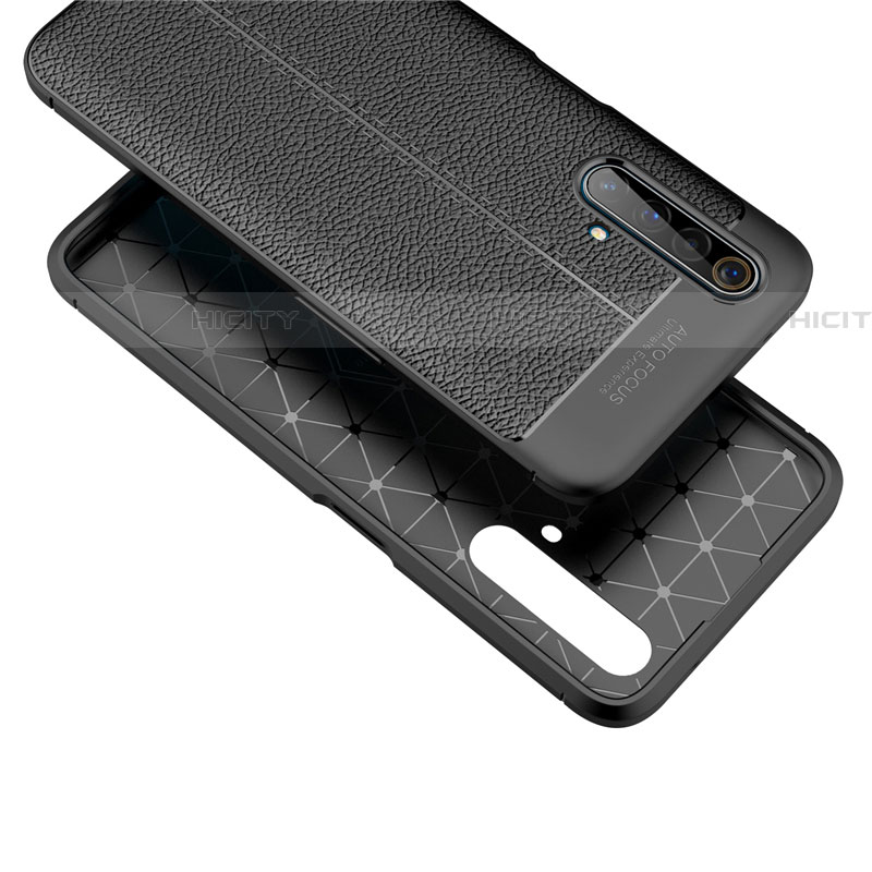 Silikon Hülle Handyhülle Gummi Schutzhülle Flexible Leder Tasche S04 für Realme X50t 5G groß