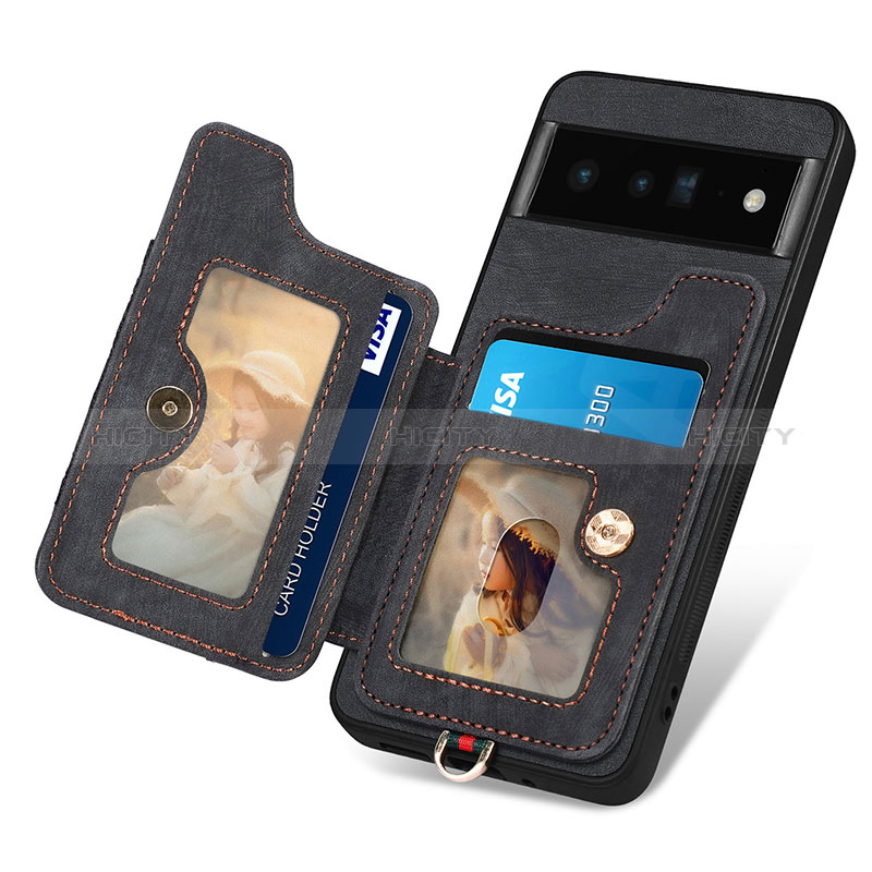 Silikon Hülle Handyhülle Gummi Schutzhülle Flexible Leder Tasche SD1 für Google Pixel 6 Pro 5G groß