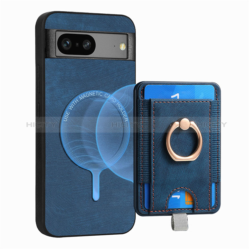 Silikon Hülle Handyhülle Gummi Schutzhülle Flexible Leder Tasche SD1 für Google Pixel 7 5G Blau