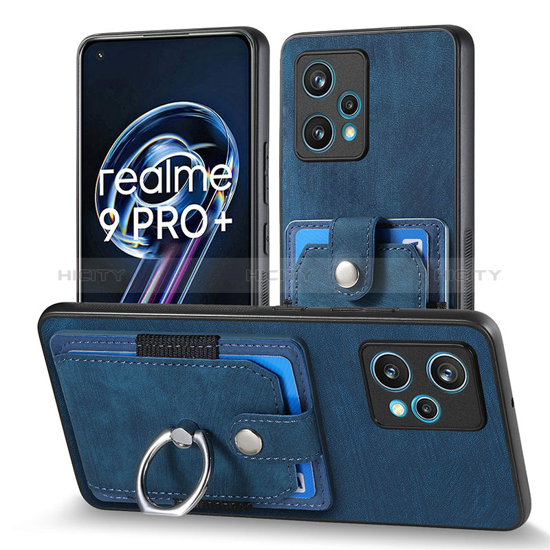 Silikon Hülle Handyhülle Gummi Schutzhülle Flexible Leder Tasche SD1 für Realme 9 4G Blau Plus