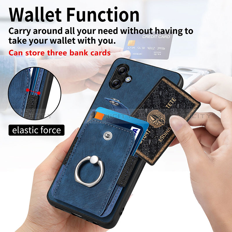 Silikon Hülle Handyhülle Gummi Schutzhülle Flexible Leder Tasche SD1 für Samsung Galaxy A04E