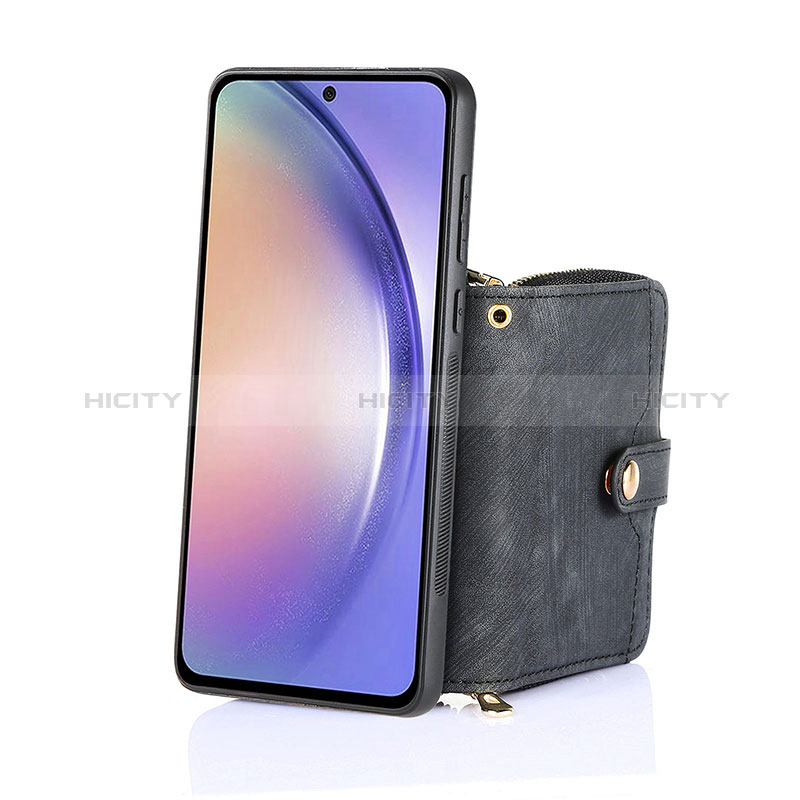 Silikon Hülle Handyhülle Gummi Schutzhülle Flexible Leder Tasche SD1 für Samsung Galaxy A54 5G groß