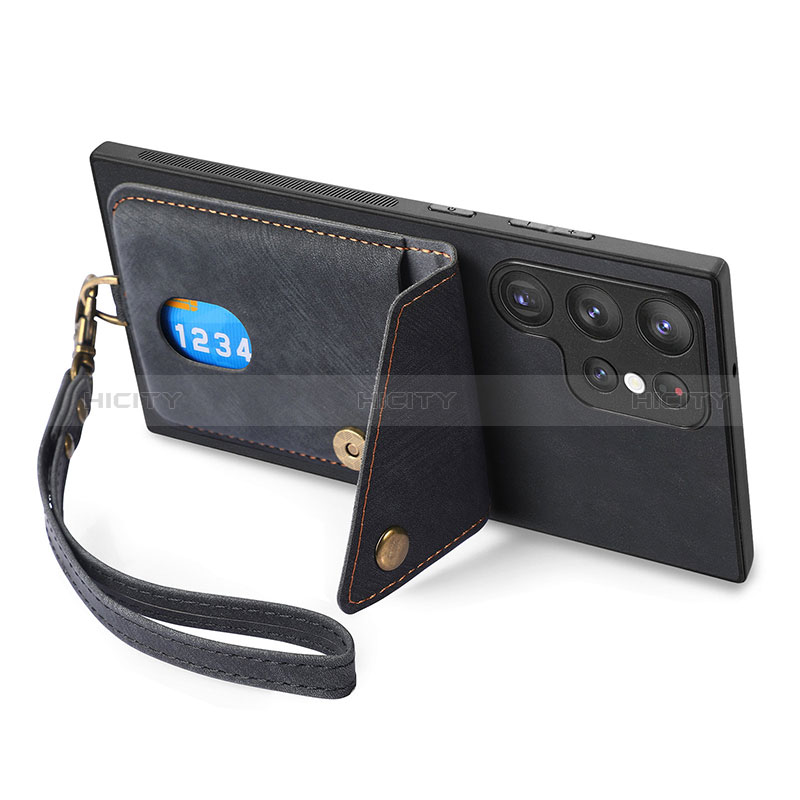 Silikon Hülle Handyhülle Gummi Schutzhülle Flexible Leder Tasche SD1 für Samsung Galaxy S24 Ultra 5G