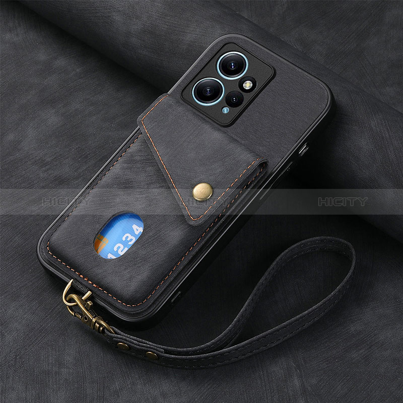 Silikon Hülle Handyhülle Gummi Schutzhülle Flexible Leder Tasche SD1 für Xiaomi Redmi Note 12 4G Schwarz