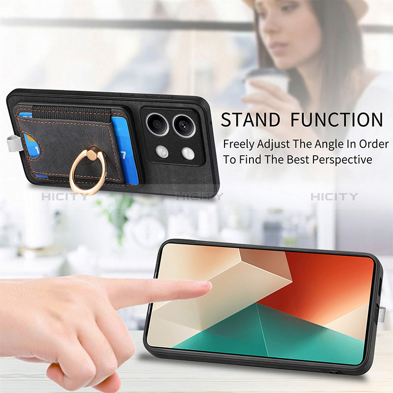 Silikon Hülle Handyhülle Gummi Schutzhülle Flexible Leder Tasche SD1 für Xiaomi Redmi Note 13 5G