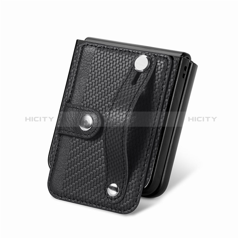 Silikon Hülle Handyhülle Gummi Schutzhülle Flexible Leder Tasche SD10 für Motorola Moto Razr 40 Ultra 5G Schwarz