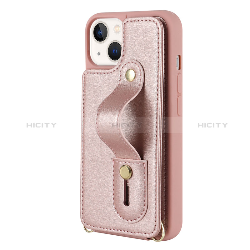 Silikon Hülle Handyhülle Gummi Schutzhülle Flexible Leder Tasche SD14 für Apple iPhone 13 Rosegold