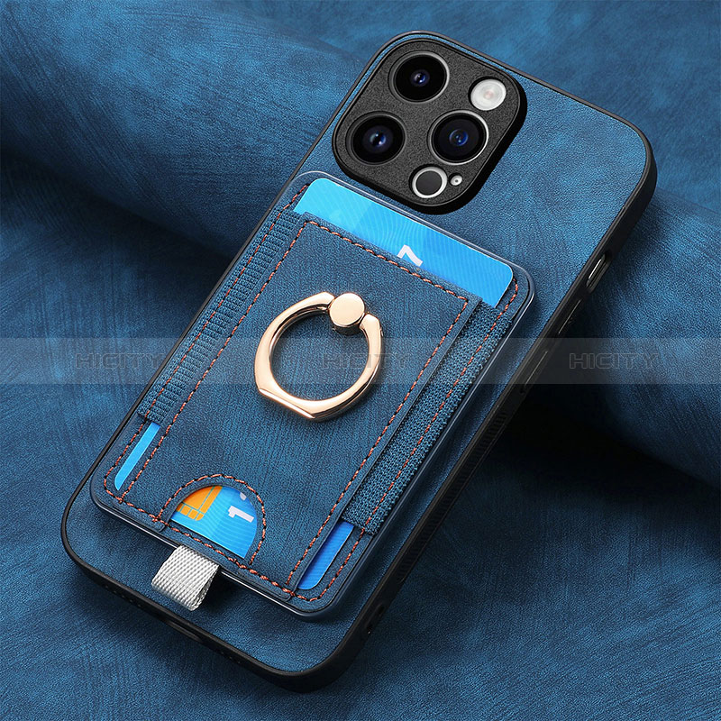 Silikon Hülle Handyhülle Gummi Schutzhülle Flexible Leder Tasche SD18 für Apple iPhone 14 Pro Max Blau Plus