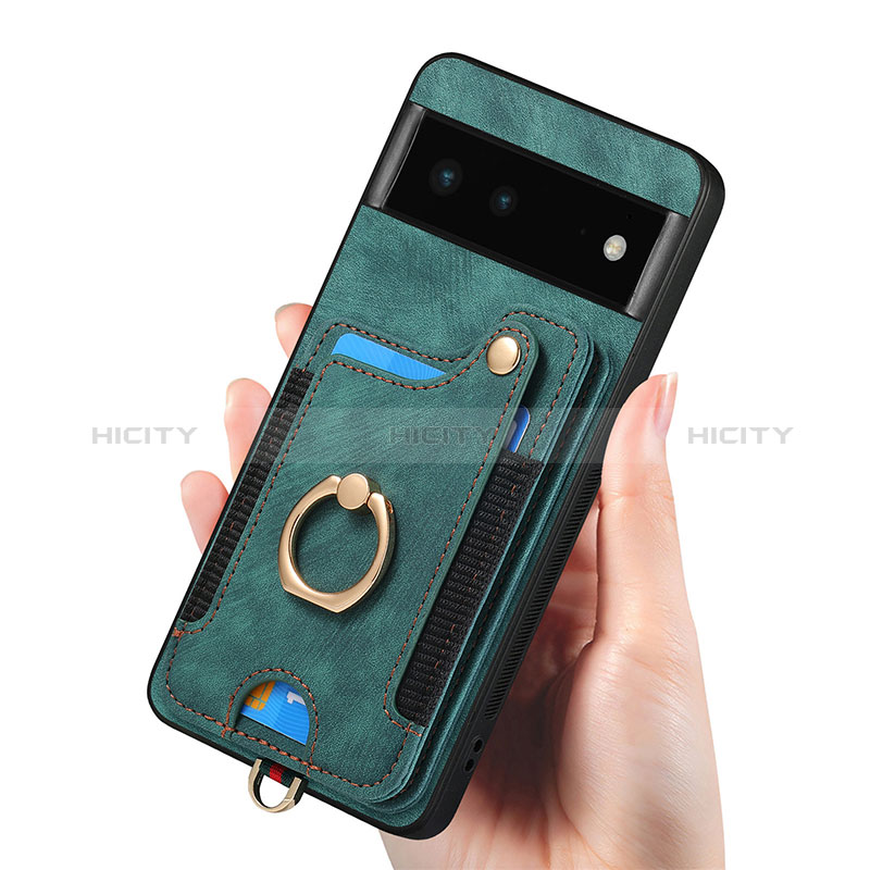 Silikon Hülle Handyhülle Gummi Schutzhülle Flexible Leder Tasche SD2 für Google Pixel 6 5G groß