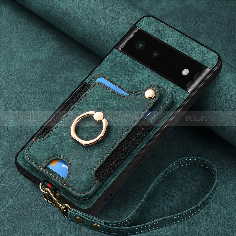 Silikon Hülle Handyhülle Gummi Schutzhülle Flexible Leder Tasche SD2 für Google Pixel 6 5G groß