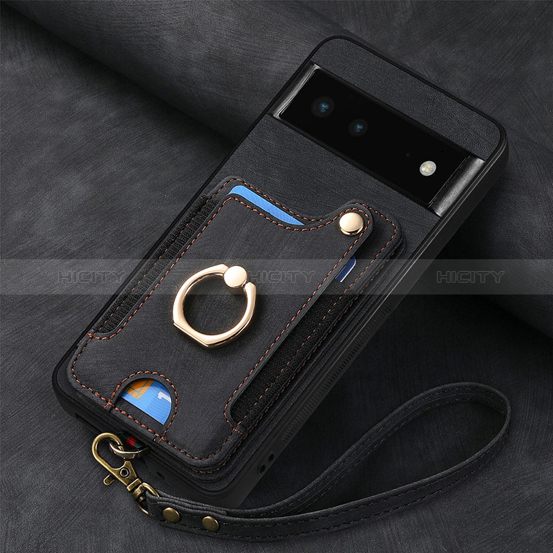 Silikon Hülle Handyhülle Gummi Schutzhülle Flexible Leder Tasche SD2 für Google Pixel 6 5G groß