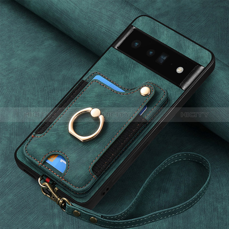 Silikon Hülle Handyhülle Gummi Schutzhülle Flexible Leder Tasche SD2 für Google Pixel 6 Pro 5G groß