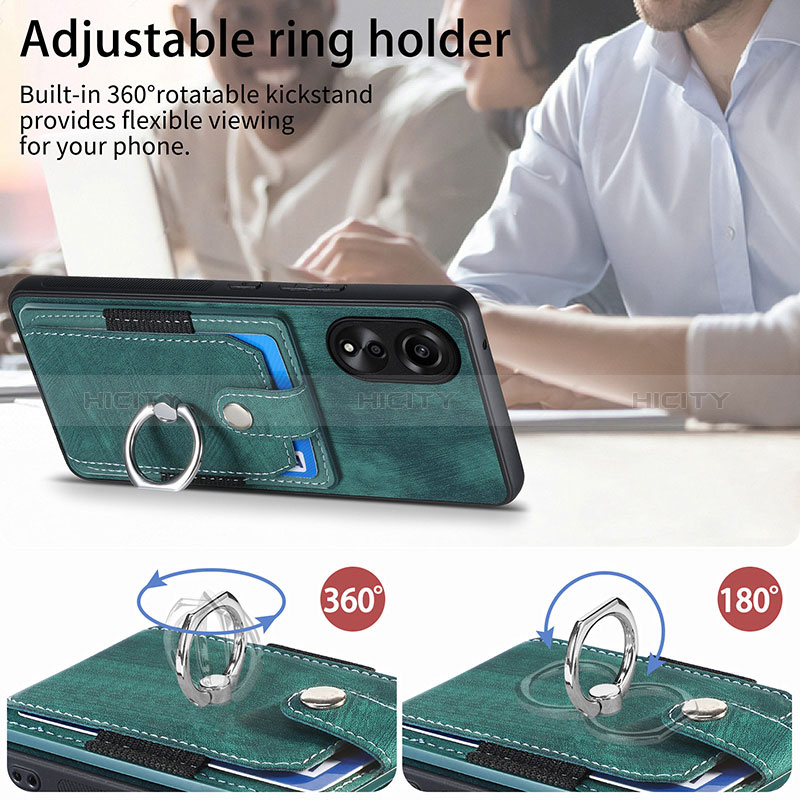 Silikon Hülle Handyhülle Gummi Schutzhülle Flexible Leder Tasche SD2 für Oppo A78 4G