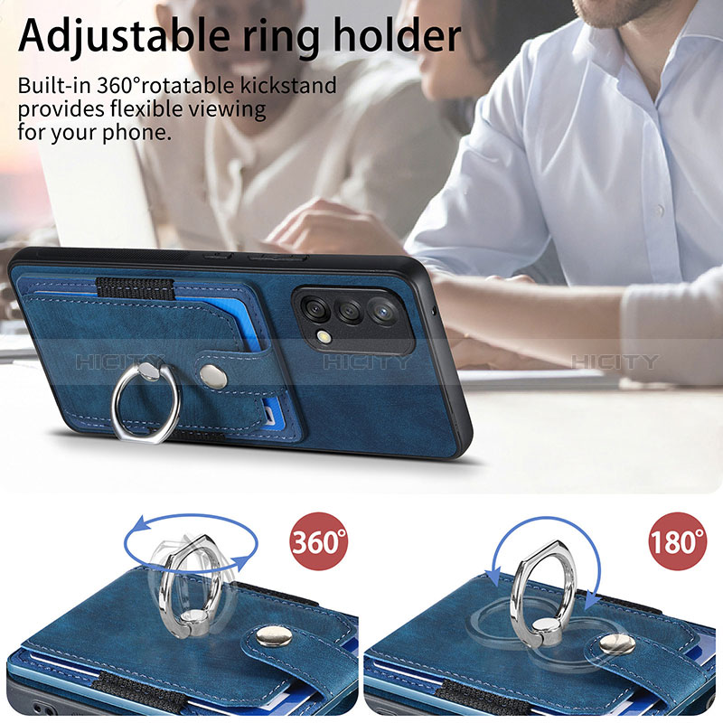 Silikon Hülle Handyhülle Gummi Schutzhülle Flexible Leder Tasche SD2 für Oppo F19 groß