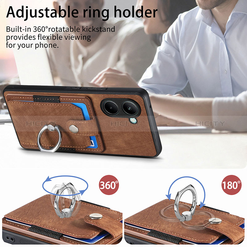 Silikon Hülle Handyhülle Gummi Schutzhülle Flexible Leder Tasche SD2 für Realme C33 (2023)