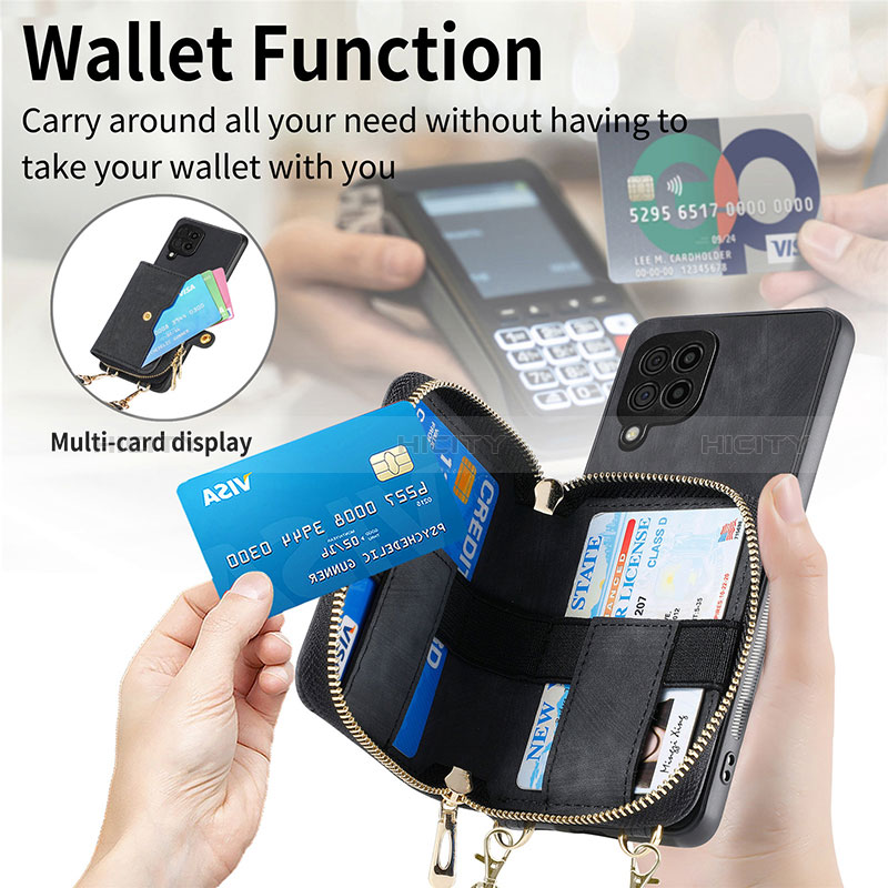 Silikon Hülle Handyhülle Gummi Schutzhülle Flexible Leder Tasche SD2 für Samsung Galaxy F12