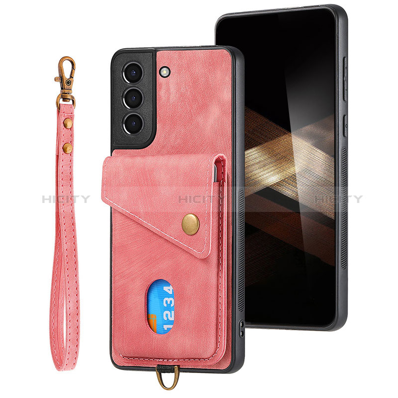 Silikon Hülle Handyhülle Gummi Schutzhülle Flexible Leder Tasche SD2 für Samsung Galaxy S24 5G Rosa