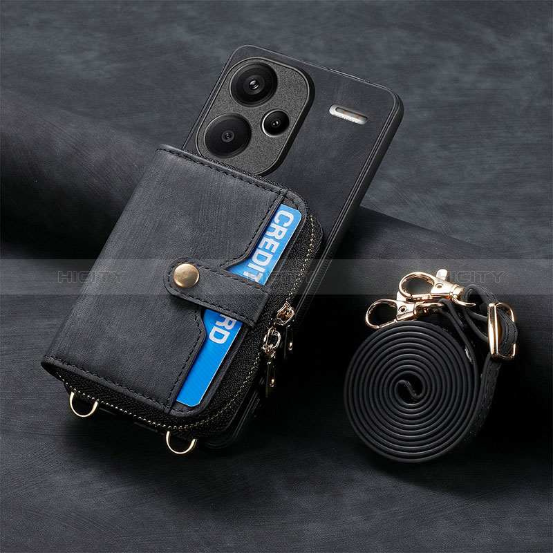 Silikon Hülle Handyhülle Gummi Schutzhülle Flexible Leder Tasche SD2 für Xiaomi Redmi Note 13 Pro+ Plus 5G groß