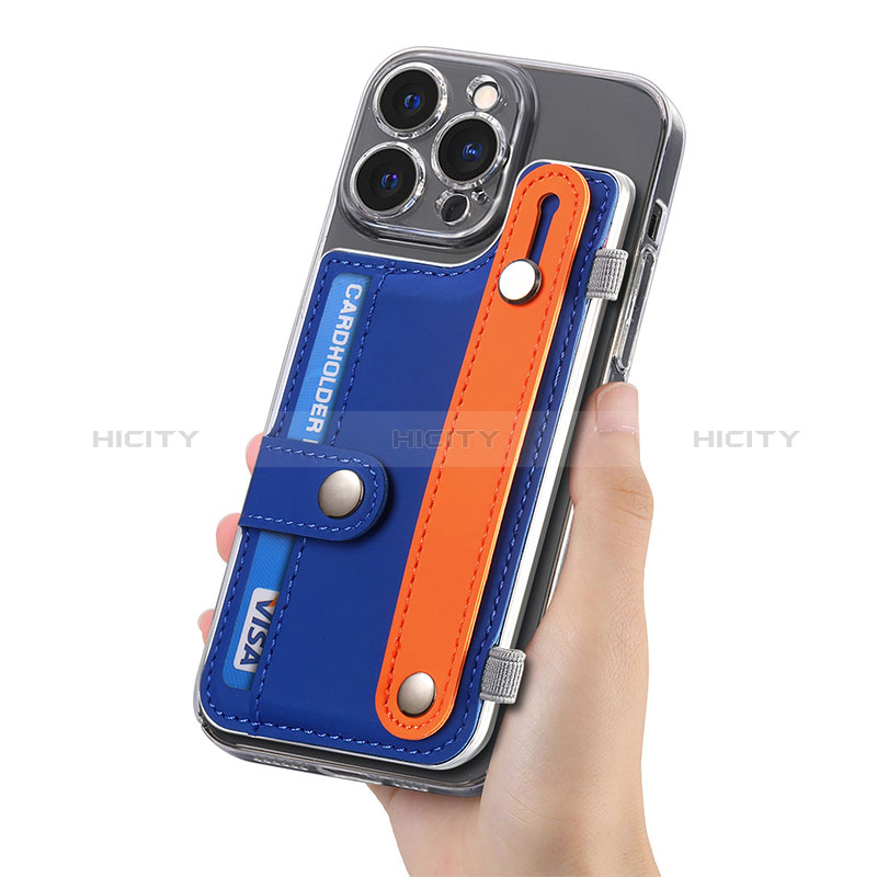 Silikon Hülle Handyhülle Gummi Schutzhülle Flexible Leder Tasche SD3 für Apple iPhone 14 Pro Max Blau Plus