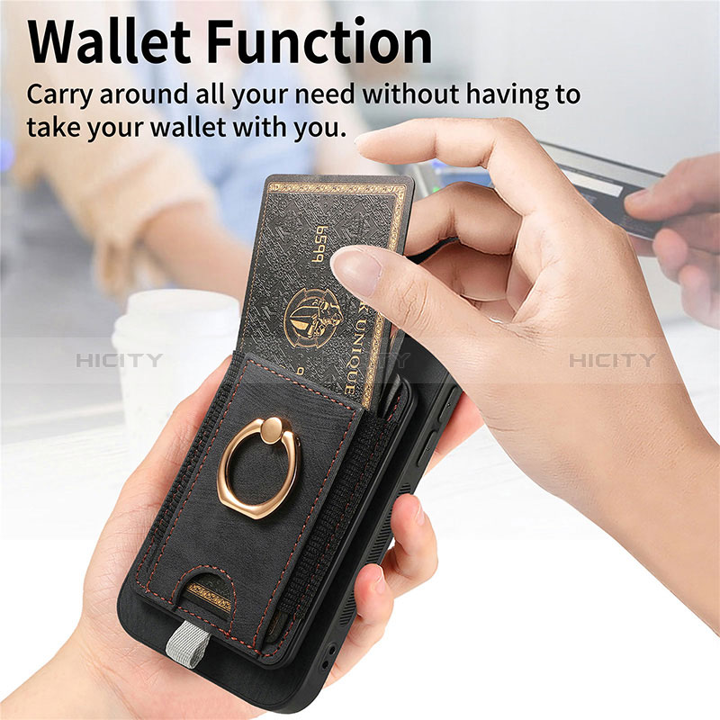 Silikon Hülle Handyhülle Gummi Schutzhülle Flexible Leder Tasche SD3 für Oppo A16 groß