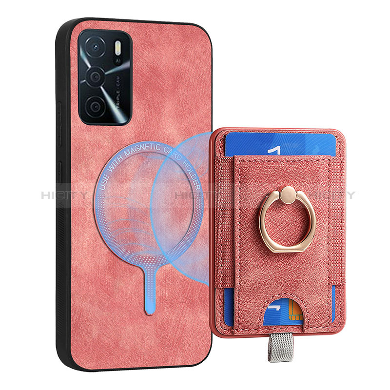 Silikon Hülle Handyhülle Gummi Schutzhülle Flexible Leder Tasche SD3 für Oppo A16 Rosa Plus