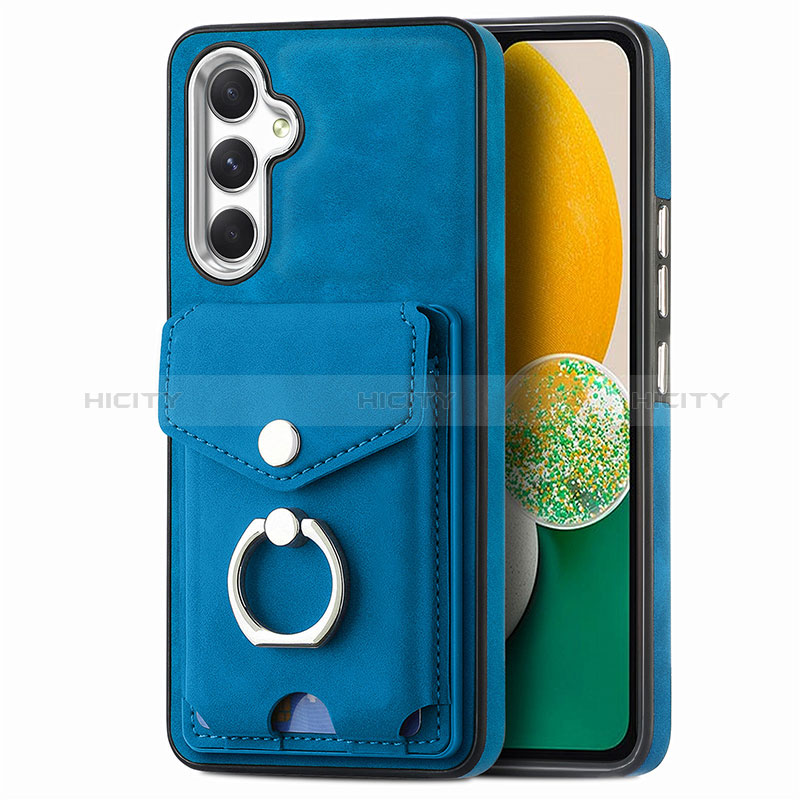 Silikon Hülle Handyhülle Gummi Schutzhülle Flexible Leder Tasche SD3 für Samsung Galaxy A04s Blau