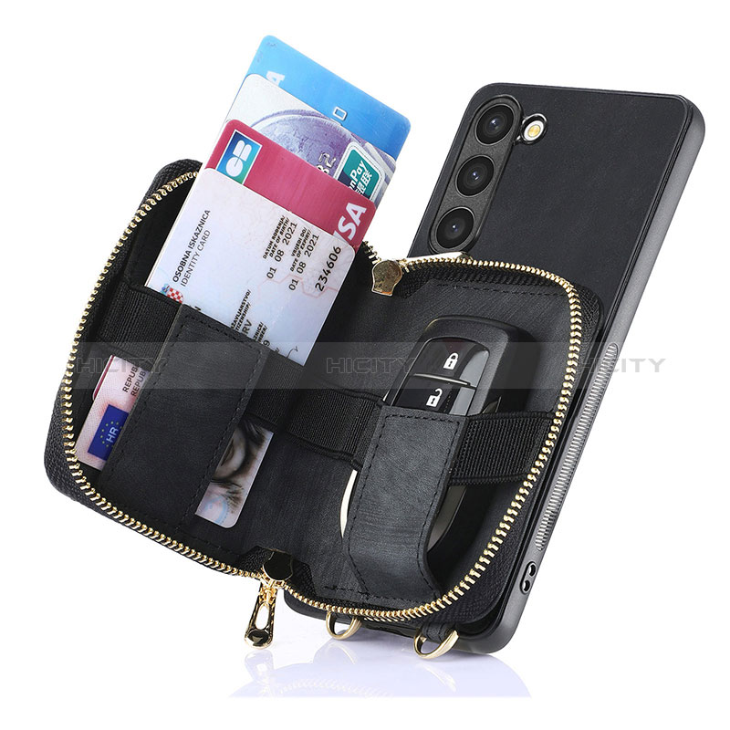 Silikon Hülle Handyhülle Gummi Schutzhülle Flexible Leder Tasche SD3 für Samsung Galaxy S23 5G groß