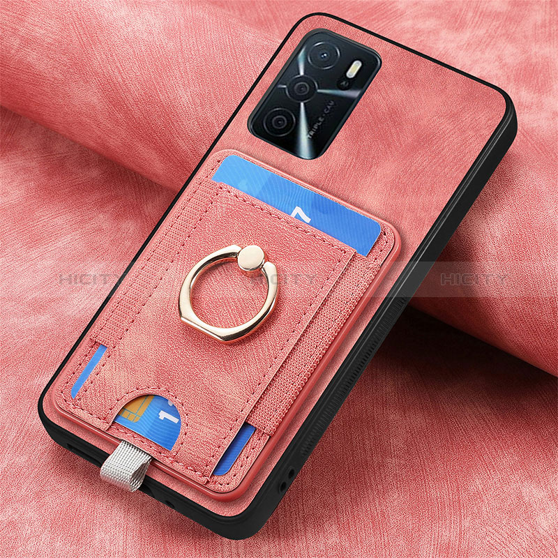 Silikon Hülle Handyhülle Gummi Schutzhülle Flexible Leder Tasche SD4 für Oppo A16 Helles Lila Plus