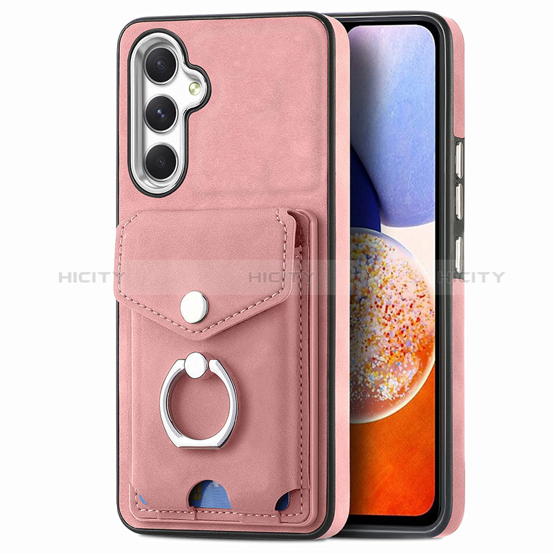 Silikon Hülle Handyhülle Gummi Schutzhülle Flexible Leder Tasche SD4 für Samsung Galaxy A14 4G Rosa