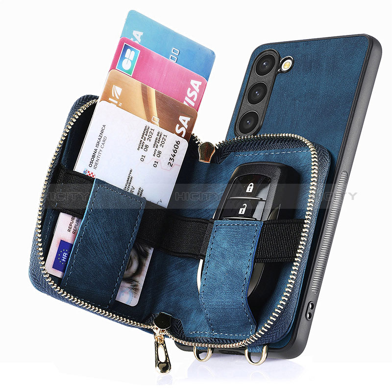 Silikon Hülle Handyhülle Gummi Schutzhülle Flexible Leder Tasche SD4 für Samsung Galaxy S22 5G