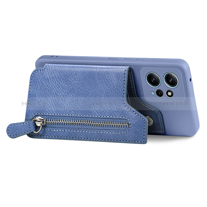 Silikon Hülle Handyhülle Gummi Schutzhülle Flexible Leder Tasche SD4 für Xiaomi Redmi Note 12 4G Blau