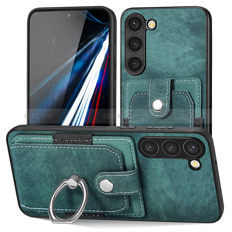 Silikon Hülle Handyhülle Gummi Schutzhülle Flexible Leder Tasche SD5 für Samsung Galaxy S22 Plus 5G Grün