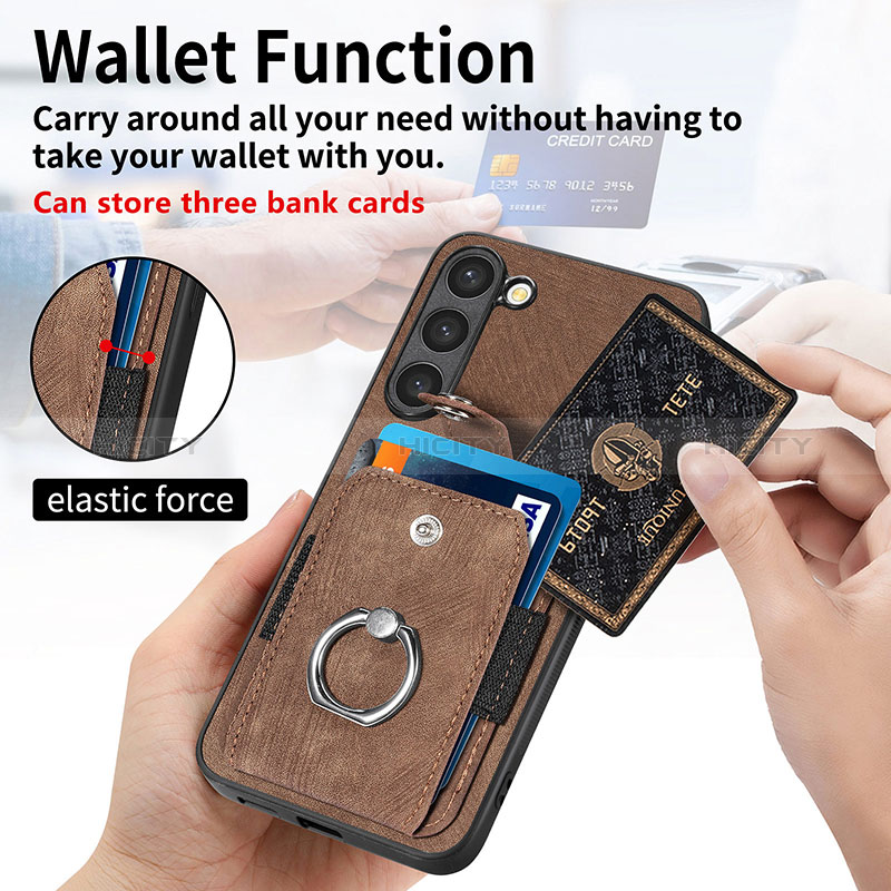 Silikon Hülle Handyhülle Gummi Schutzhülle Flexible Leder Tasche SD5 für Samsung Galaxy S24 5G