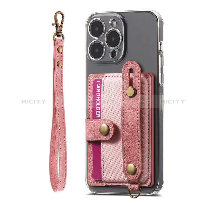 Silikon Hülle Handyhülle Gummi Schutzhülle Flexible Leder Tasche SD6 für Apple iPhone 14 Pro Rosa